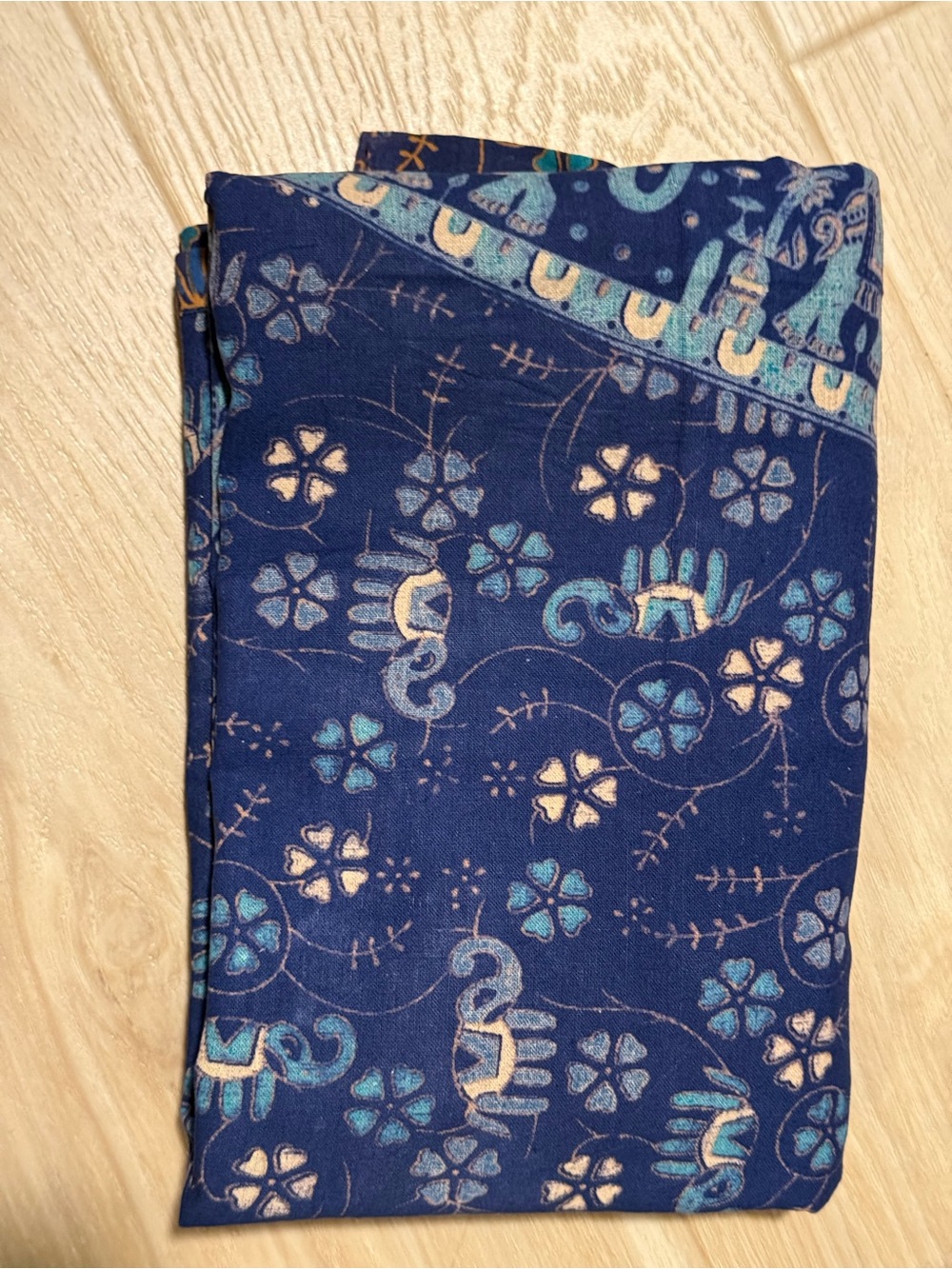 Source Unknown Blue and Teal Mandala Tapestry - Picture 5 of 8